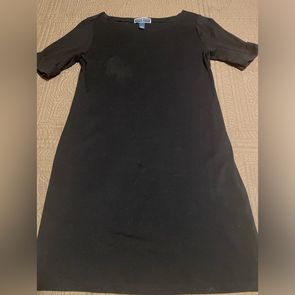 Karen Scott ladies black short sleeve knit dress. Size M.
